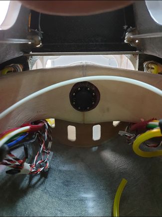 The starter is looking forward through the inlet duct just to be engaged...