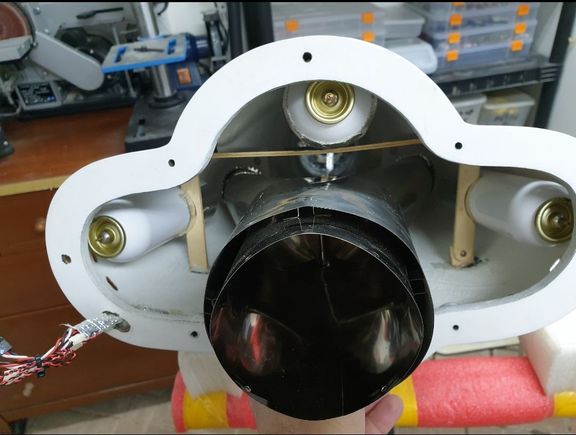 Double tail pipe. This is why it can't be moved rearward too much. Note the 3 air tanks. The right one must be removed if the tail pipe has to go out.