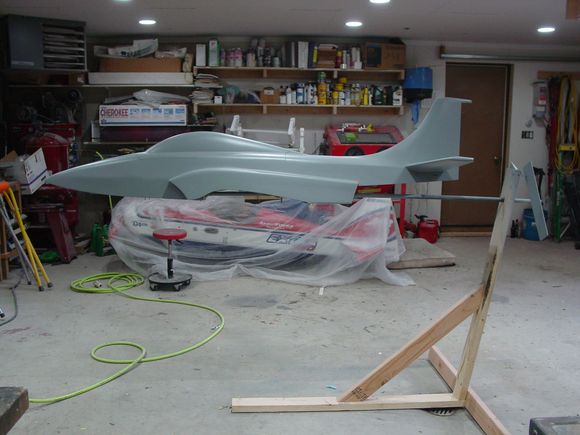 Fuse is finally in primer!  Weight is 11 lbs with 1 and 1/2 pounds of lead in nose.