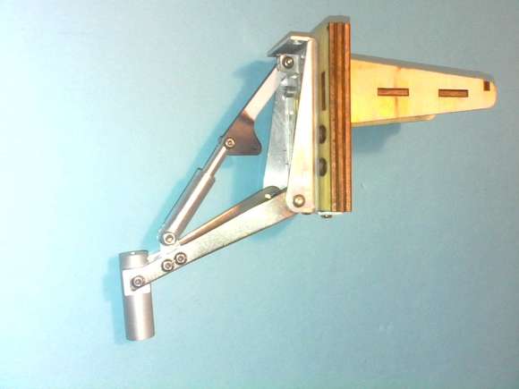 Here is the down and lock position of the tail wheel unit.  Strong and well proven design.