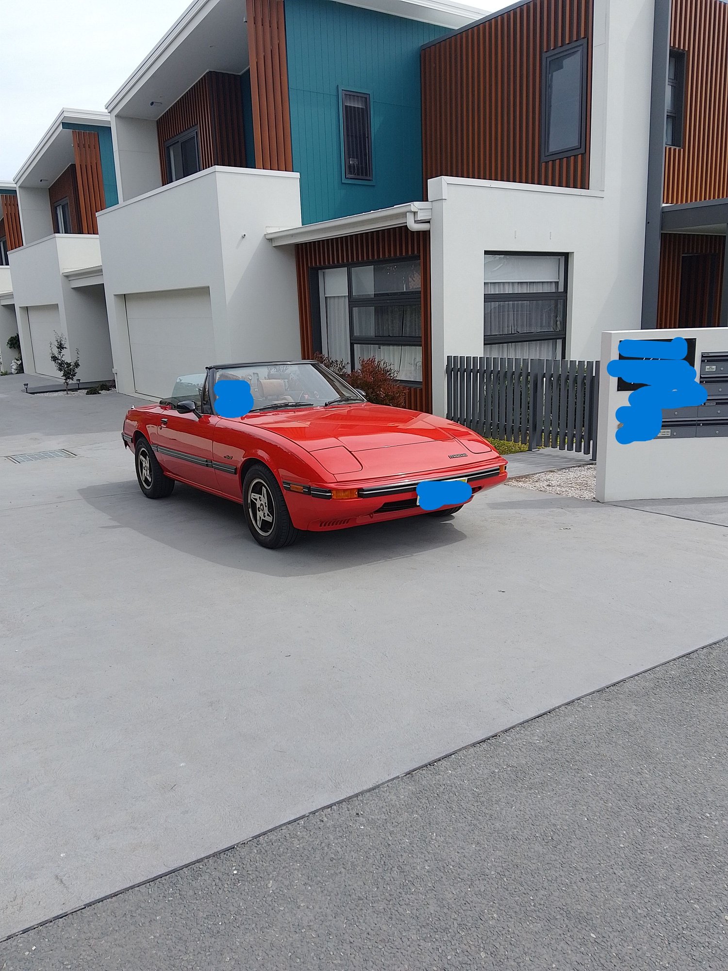 Convertible warming up before a birthday drive for my youngest son.  It was 24 degrees and slightly overcast so excellent convertible driving weather