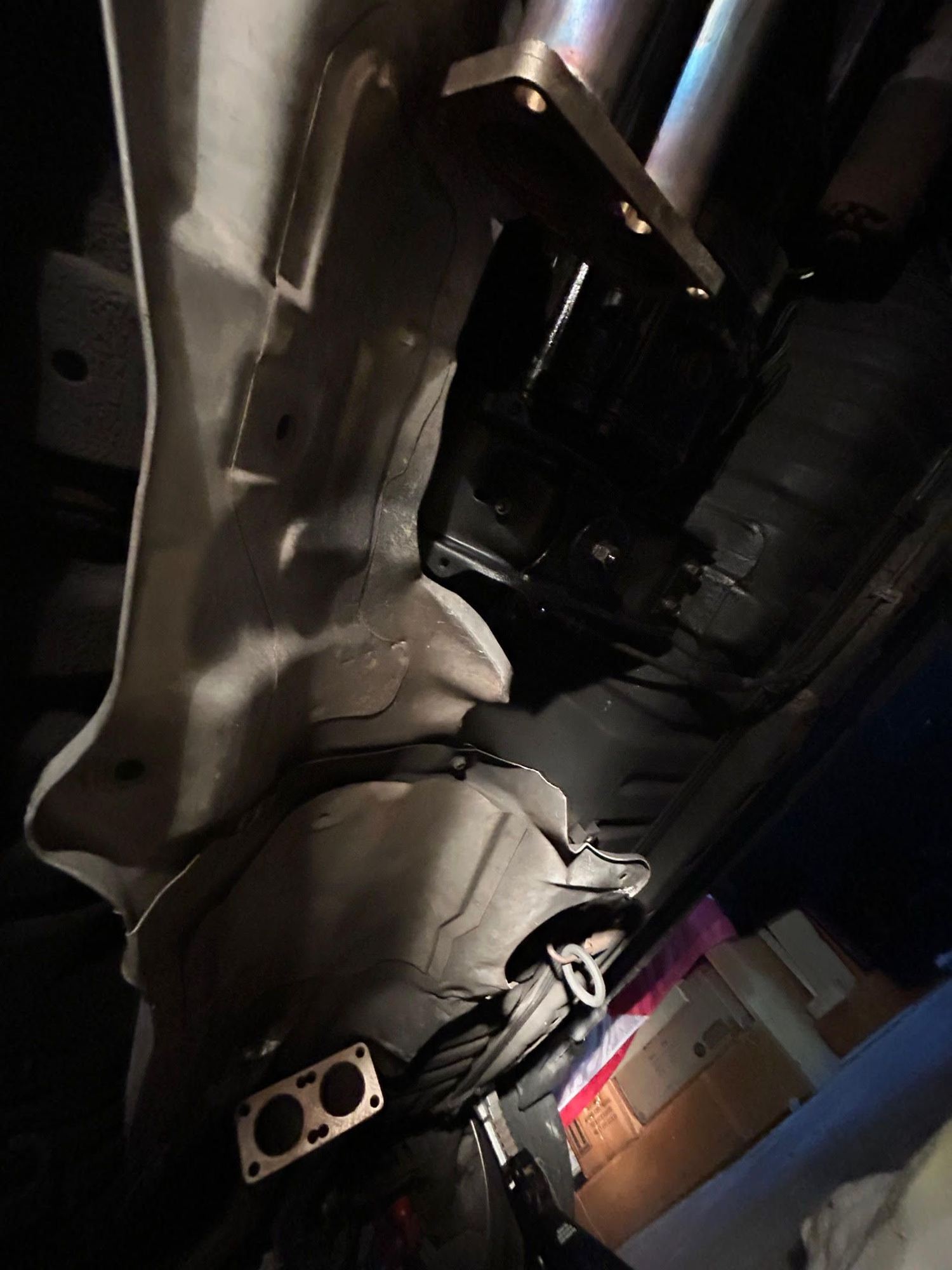 Removal of center exhaust section for access