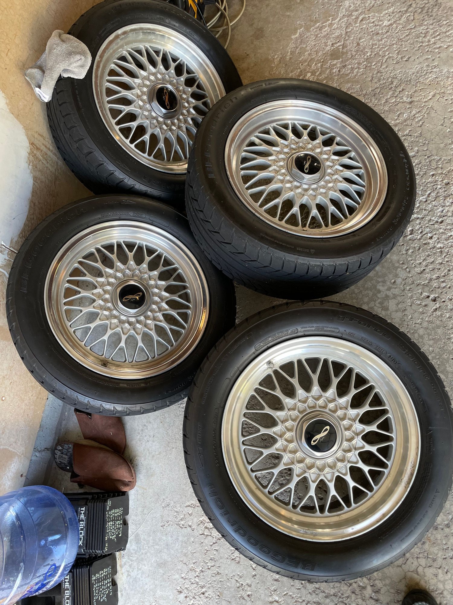 Wheels and Tires/Axles - Fc3s infini full wheel set - Used - 1986 to 1995 Mazda RX-7 - St Louis, MO 63114, United States