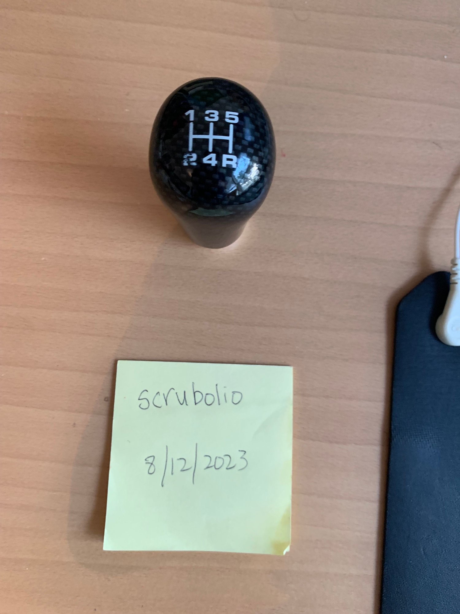 1994 Mazda RX-7 - USED rare Mazdaspeed carbon fiber 5 speed shift knob - Accessories - $80 - Apex, NC 27502, United States