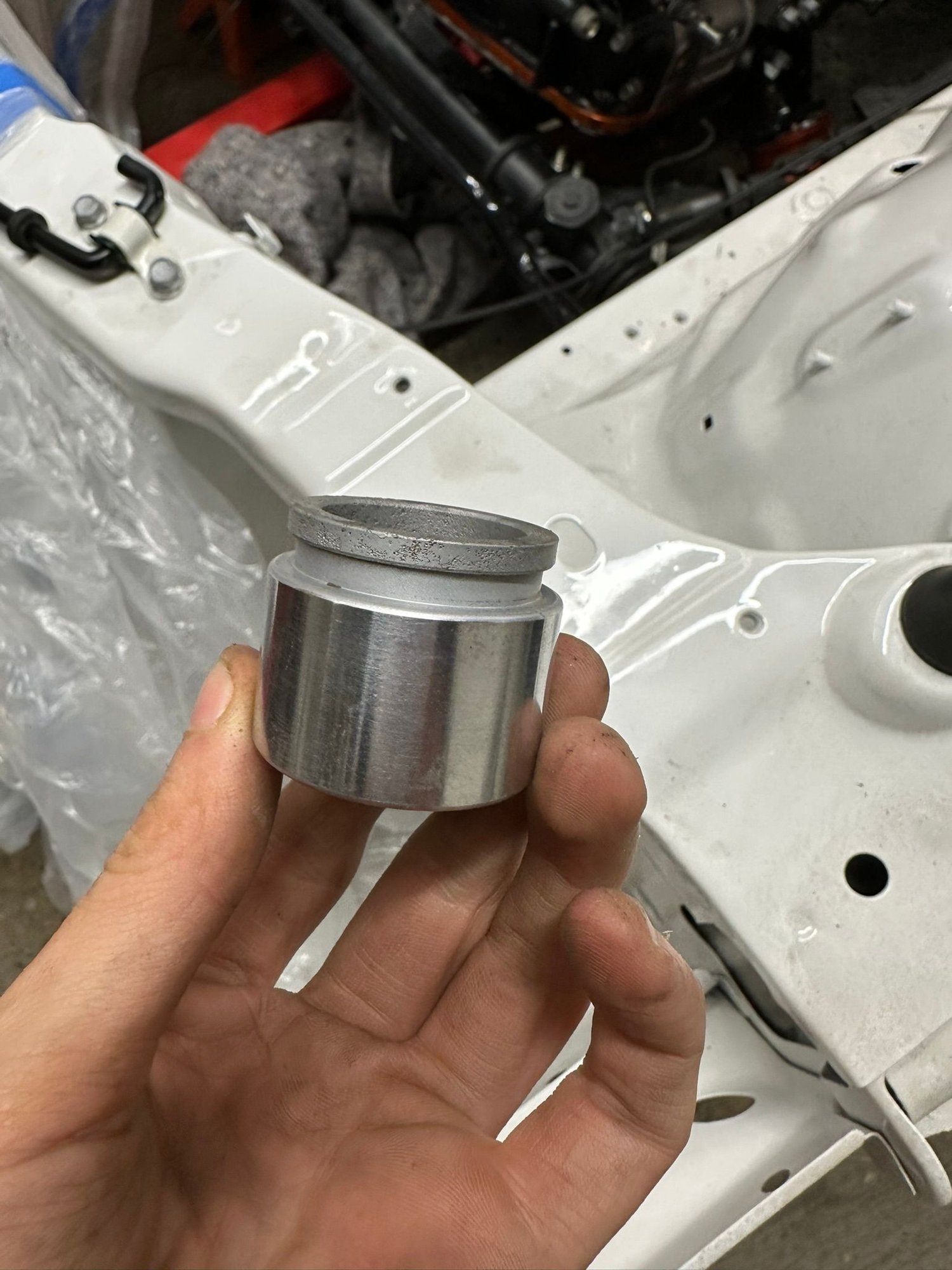 I lightly sandblasted the upper part to remove rust