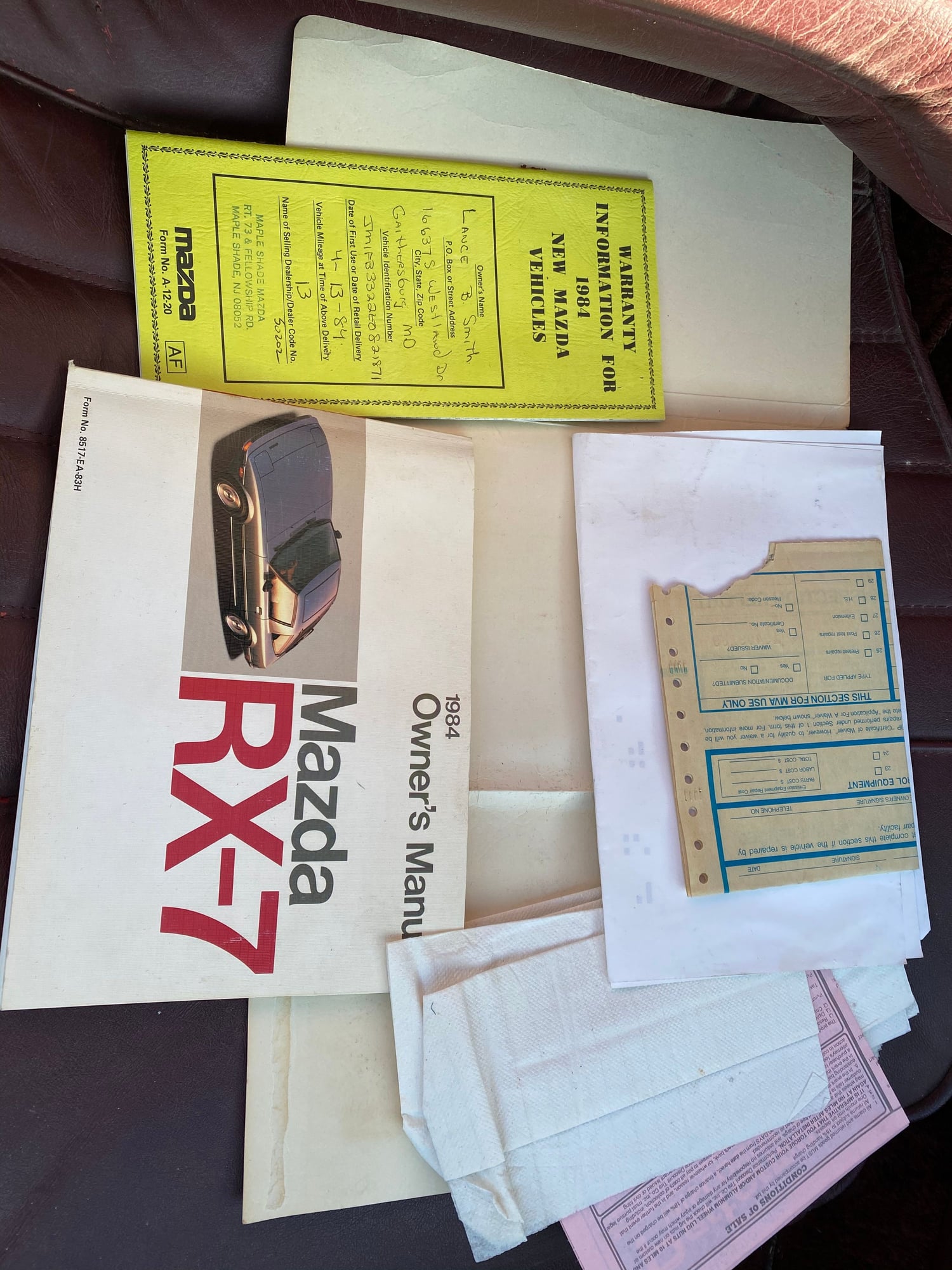 1984 Mazda RX-7 - Barn find Original GSL-SE, 71656 miles - Used - VIN JM1FB3322E0821871 - 71,565 Miles - 2 cyl - 2WD - Manual - Hatchback - Beige - Silver Spring, MD 20902, United States