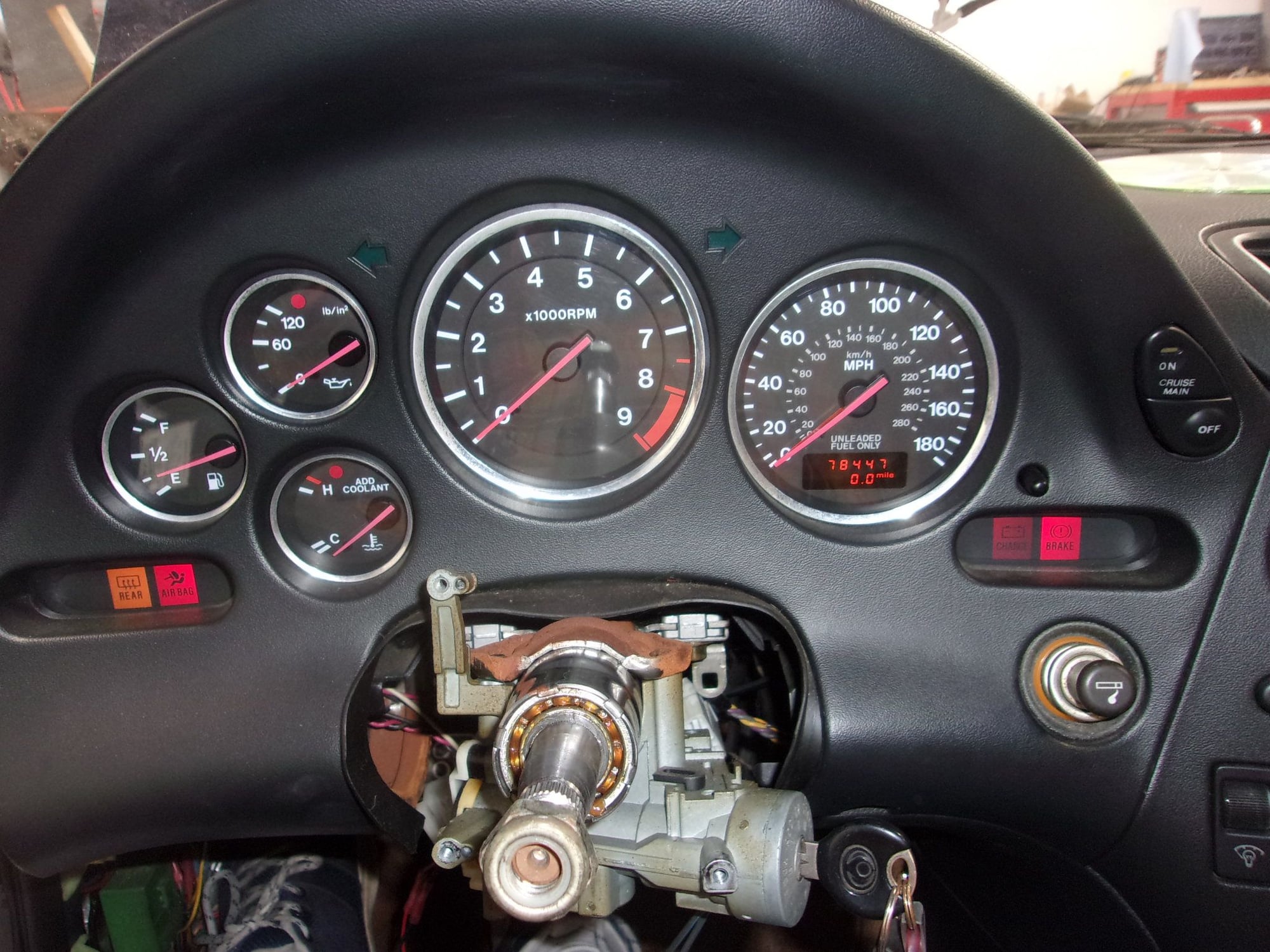 Interior/Upholstery - Mint '95 Meter hood/face/gauges - Used - 1994 to 1995 Mazda RX-7 - Murfreesboro, TN 37130, United States