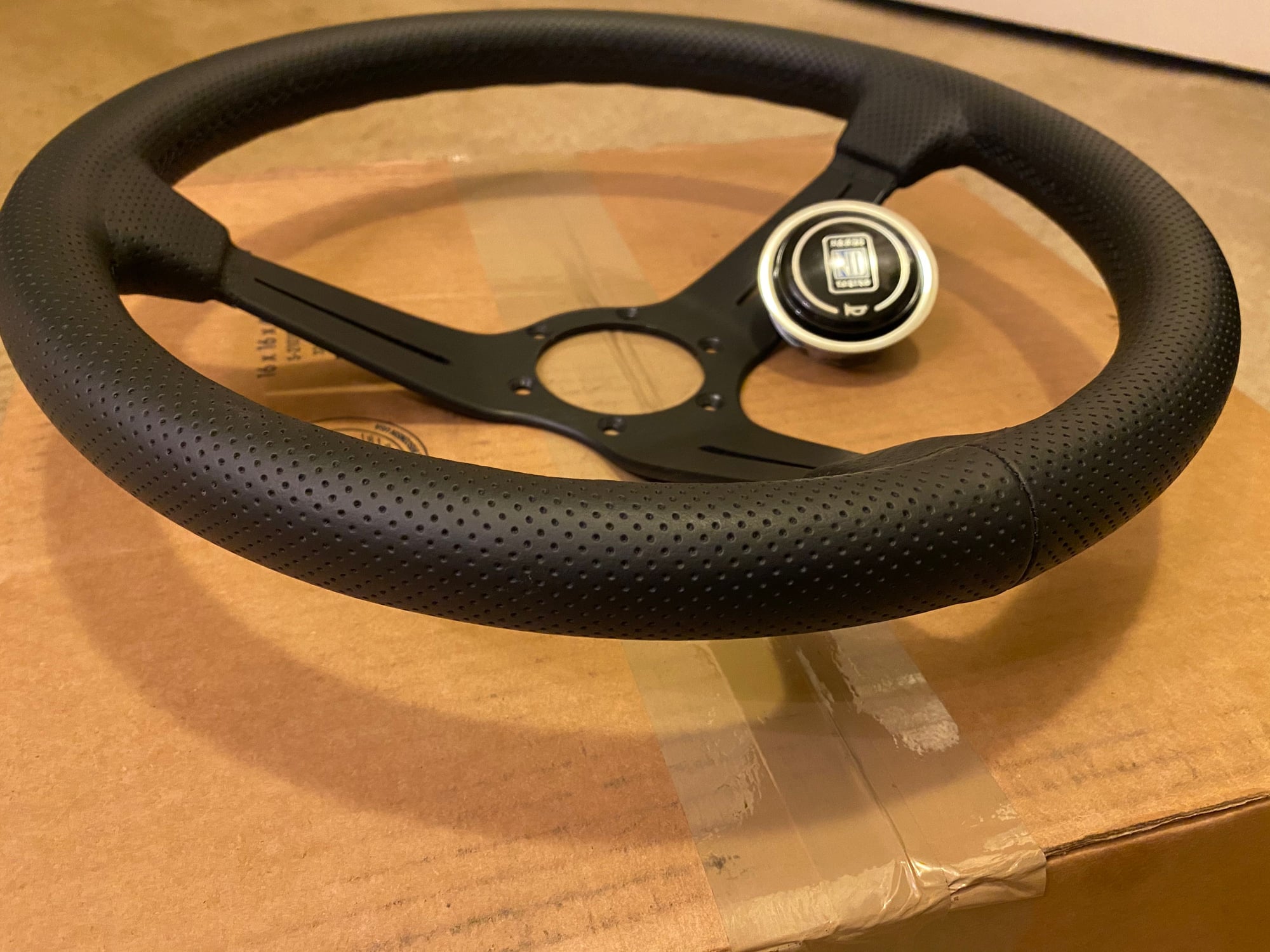Miscellaneous - Authentic Nardi 350mm Deep Corn leather steering wheel with horn button. - Used - All Years Mazda RX-7 - Prince Frederick, MD 20678, United States