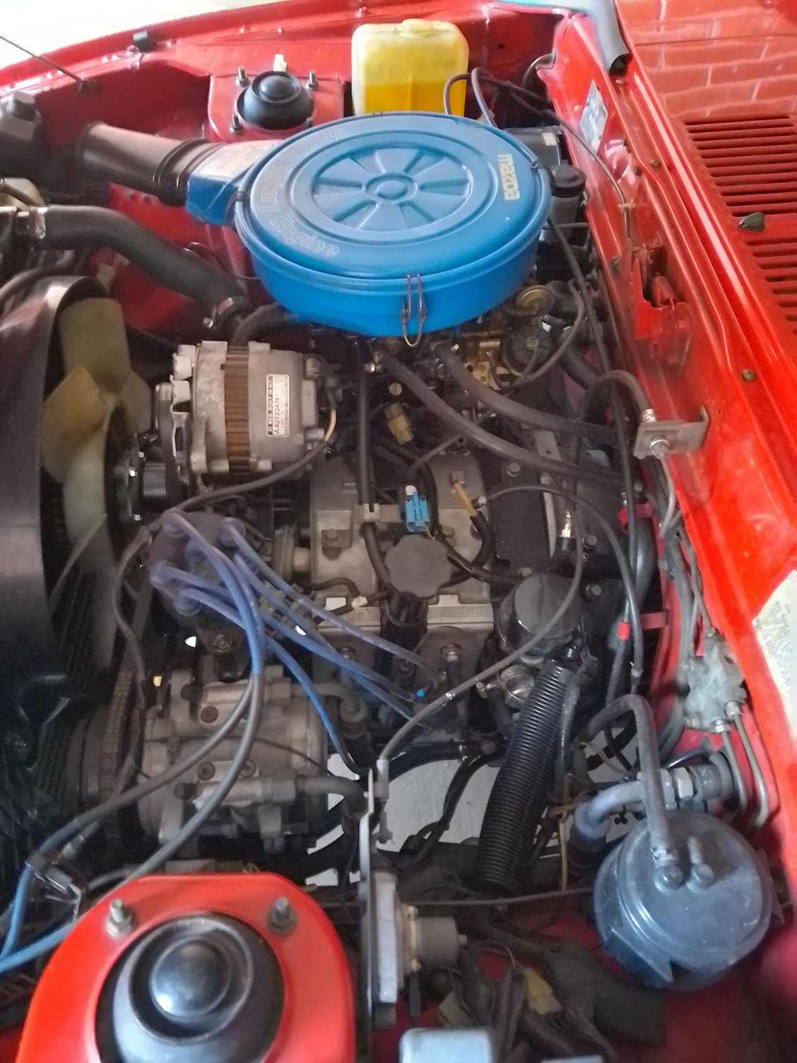 Stock engine bay.