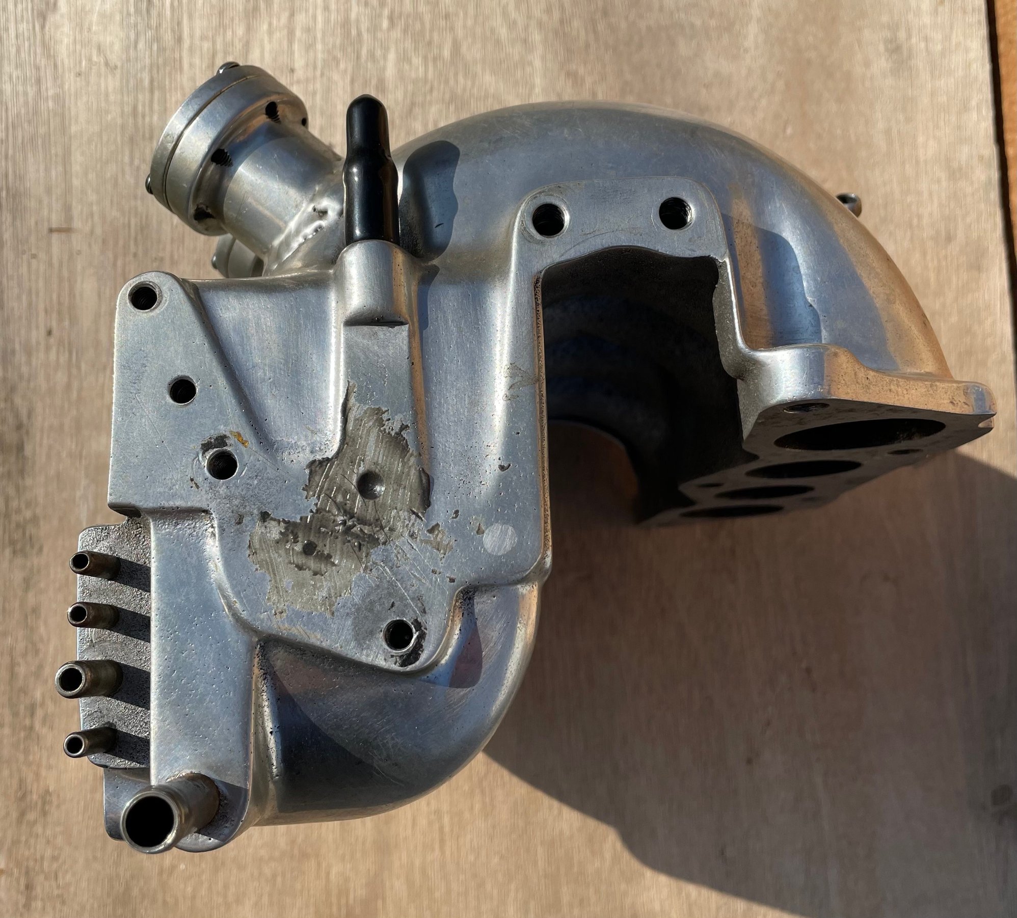 Engine - Intake/Fuel - S4 Turbo II UIM Polished Upper Intake Manifold with 4 Extra Fuel Injector Bungs - Used - 1987 to 1988 Mazda RX-7 - Chicago, IL 60641, United States