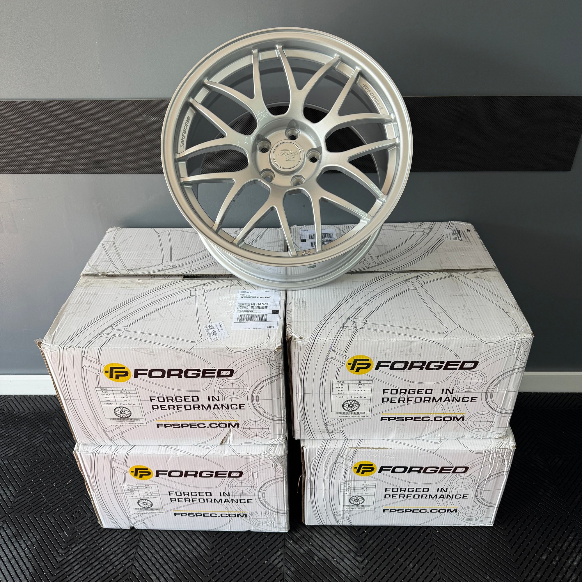 Wheels and Tires/Axles - SakeBomb RZ+ Wheels - 18x9.5/18x10.5 - Gloss Silver - New - 1992 to 2002 Mazda RX-7 - Birmingham, MI 48323, United States