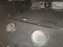 rear speakers installed. 1000 watts. one amp under each seat. one for subs, one for 6x9s and 6.5's in front
