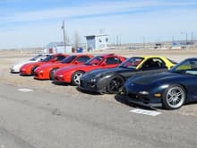 Me, rotorbizle, Morris' son, Morris, foreignracer (sold it) and Tyler [S5 FC] at Pueblo track day