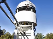W 2 telescope dome work at Mount Wilson Observatory