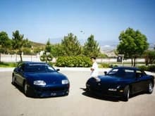 my brother's JZA80 n my RX-7 when i first got it