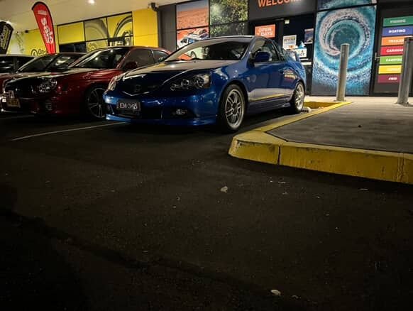 DC5 at the car meet.  The car always attracts a lot of interest