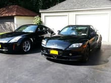My step dad's 350z and my RX8