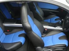 Custom Blue Leather Seats