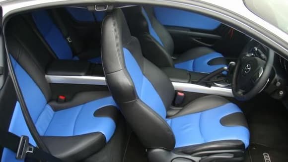 Custom Blue Leather Seats