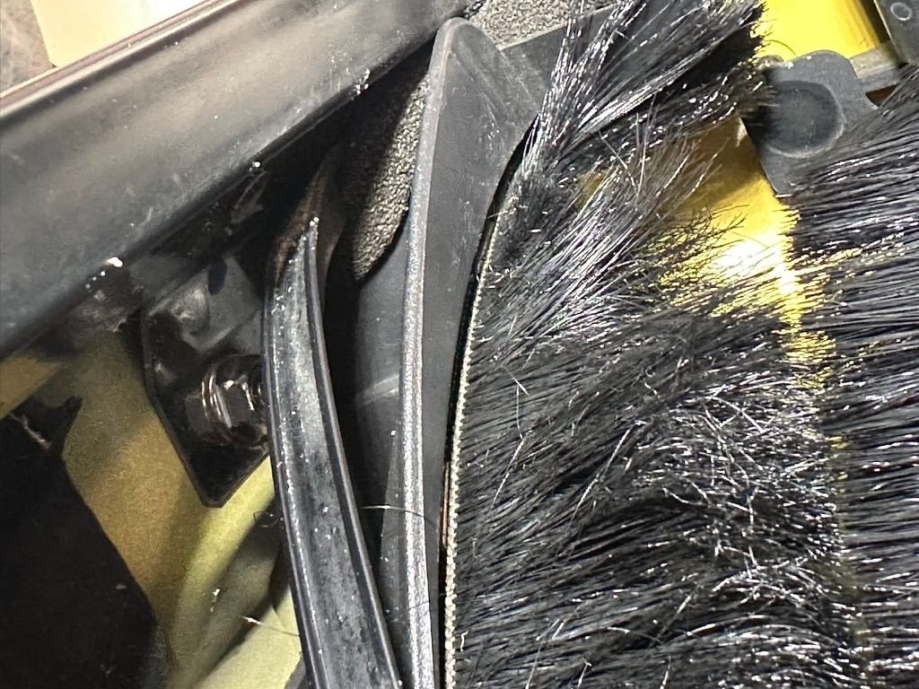 The challenging part is tucking into the foam. After applying the tape to the rubber, I didn't peel the other side until I had the weatherstrip aligned where it should be. 