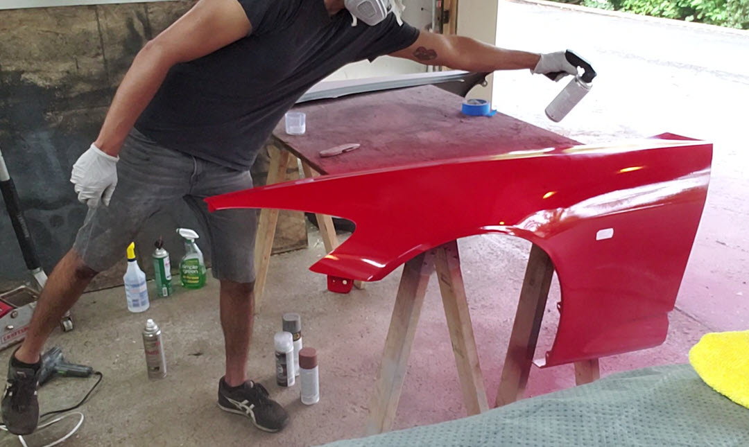 JDM Red Carpet DIY Rustoleum red paint job 