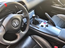 For the steering wheel, I went for the D shaped wheel with black stitching, black perforated leather on sides, flat bottom, M3 thickness, red noon stripe, and thumb rests.