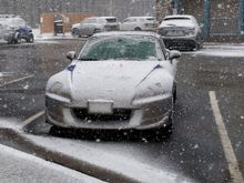 That is a blue car under all that ice!