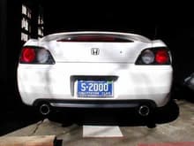 White S2000 from rear
