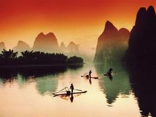 b li river sunset with fishermen.jpg