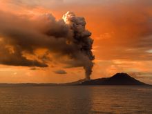 volcano At sunset
