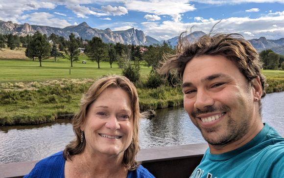 ^9-2-2023.  Jonathan and me at Estes Park when he had a long Denver layover.