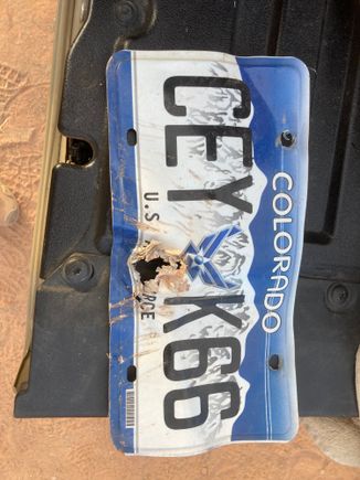Old license plate