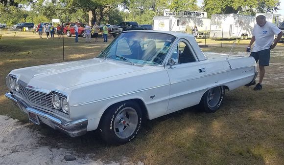 Speaking of short, this Chevy went from family sedan to mud buggy conversion to broken in two due to a big block engine, to this.