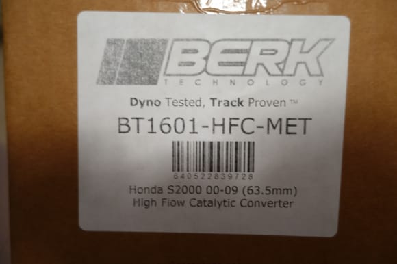 Berk 63.5 mm high flow catalytic converter $120.  (See for more information)