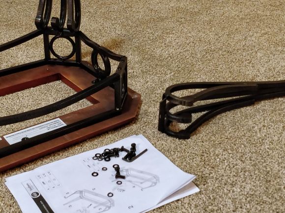 Finally putting together this console table. 