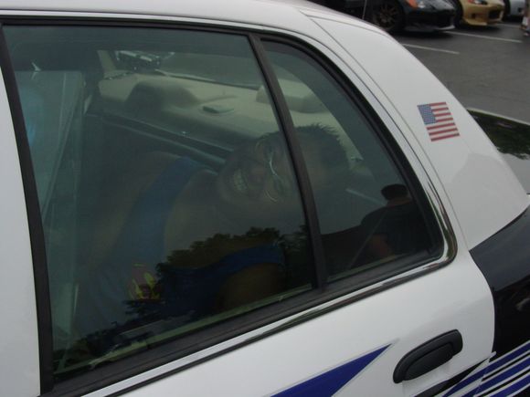 Kim after Lipping off to our friendly neighborhood cop