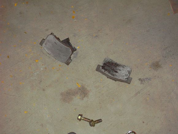 Burned rear pads
