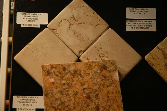 Backsplash Sample with Granite