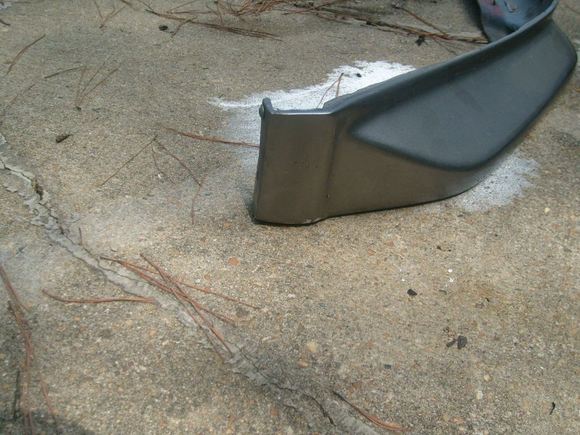 Top view of passenger side drag damage.
