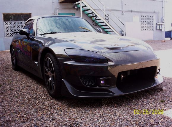 carbon fiber C-west front bumper, carbon fiber vented fender