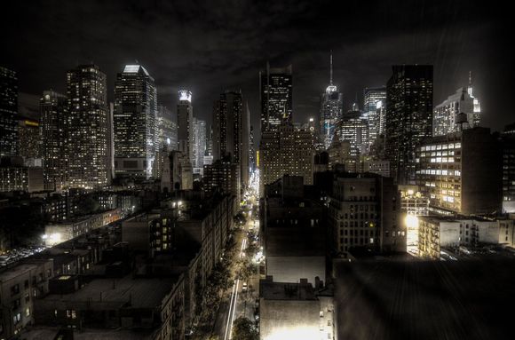 New York City At night HDR