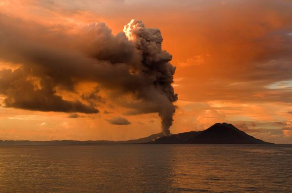 volcano At sunset
