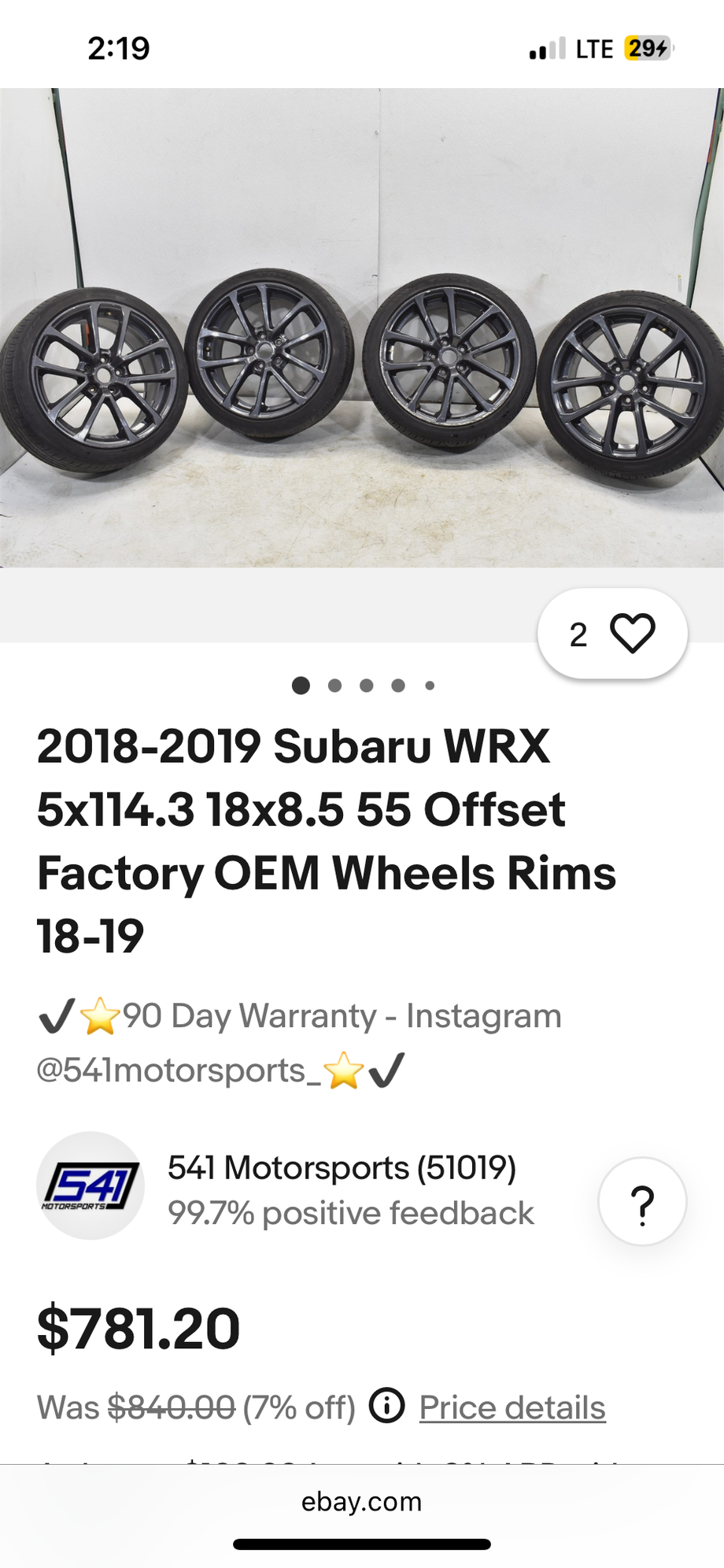 If I was going to run 18s I’d like to start with something like this to get a feel for it. Although I’d rather pay $500 for heavy wheels with curb rash