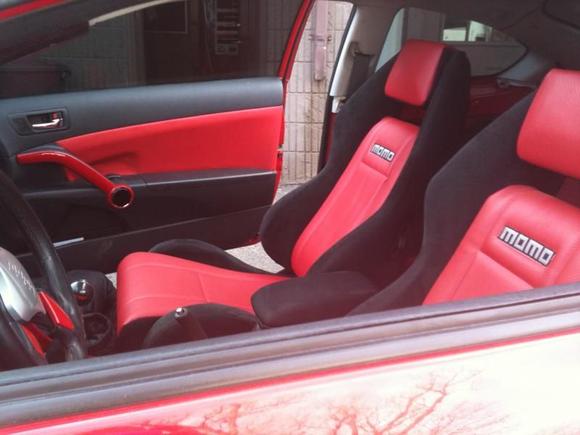 red carbon fiber look  interior