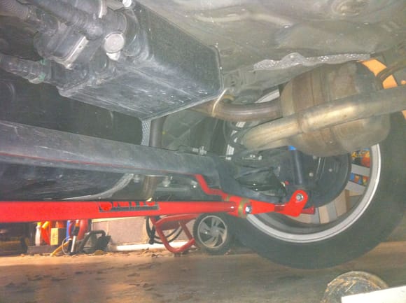 Nitto rear lower strut bar paired with TRD rear sway bar.