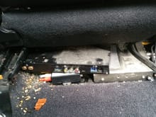 Crud under the seat. And lots of electronics.