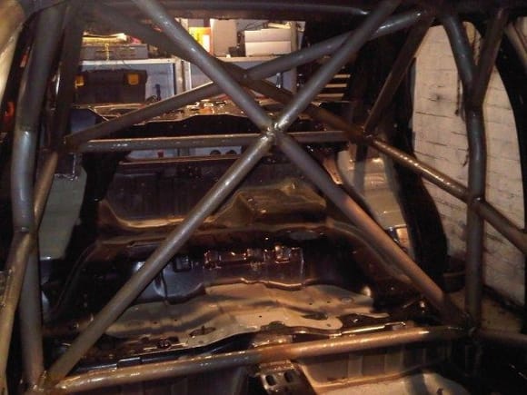 picture of the rear rollcage section (fabricated by rollcentre)