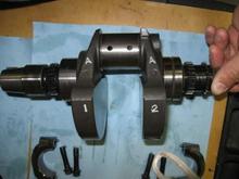 40000 MILES AND THE CRANK STILL LOOKS NEW . TIME FOR SOME NEW PLAIN BEARINGS .