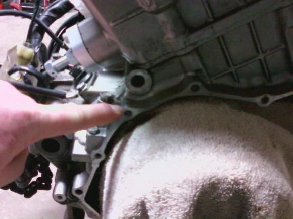 Freakin' P.O. busted a bolt off, and I couldn't get the damn thing out. So, I used the last resort, an EZ Out...which of course broke off, like they always do. You would think that I had learned my lesson from these cheap ass things by now. Don't know how the heck I'm getting this thing out now...*sigh*
