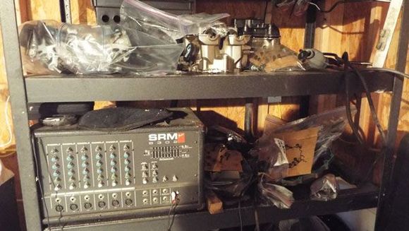 The VTR parts pile up on the shelf in plastic bags